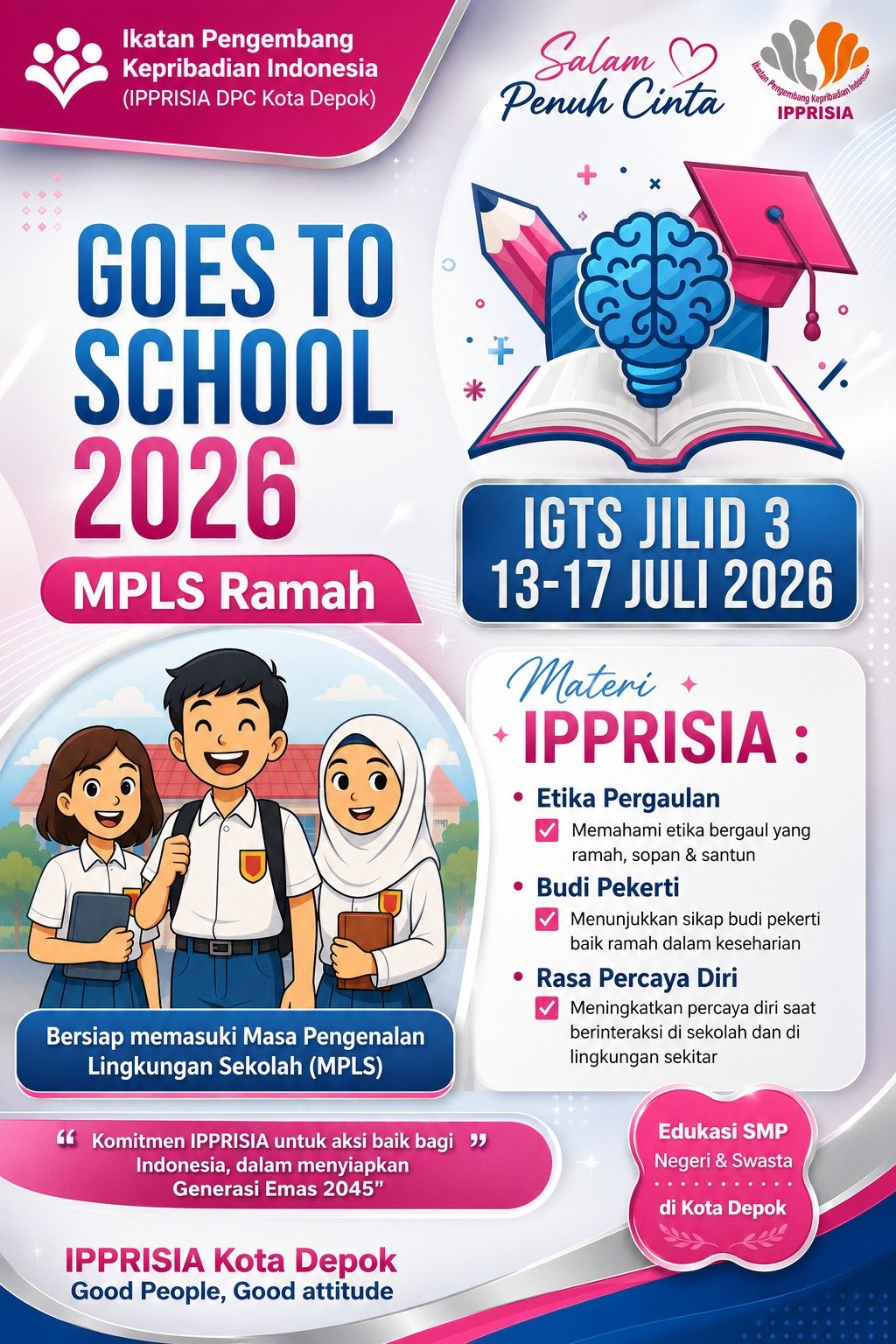 Poster IPPRISIA Goes To School 2026 Jilid 3 MPLS Ramah Kota Depok